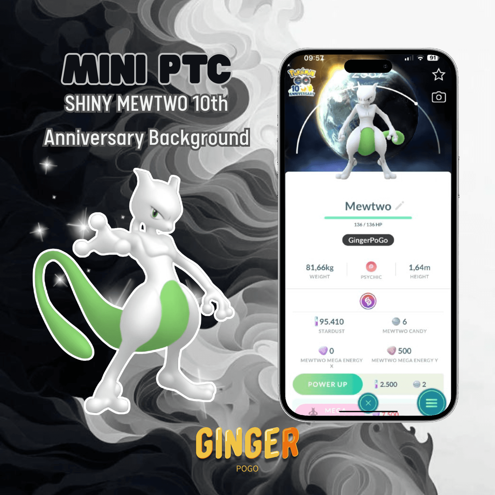 MINI PTC SHINY MEWTWO 10TH ANNIVERSARY BACKGROUND